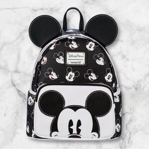 Disney Parks Loungefly Backpack - Mickey Mouse - Black & White New With Tags